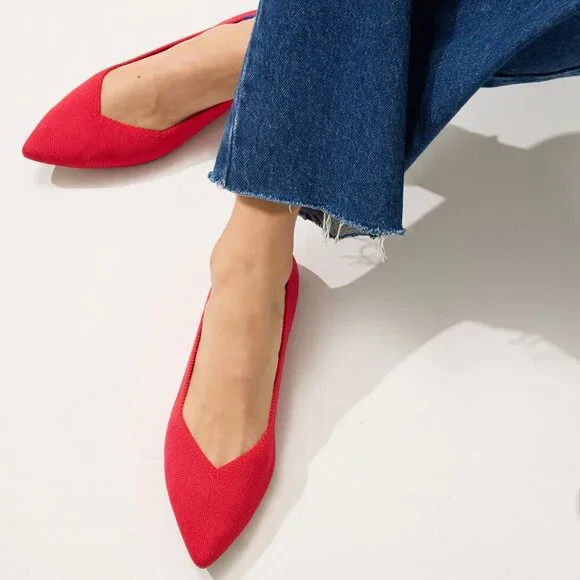 Rothy's The Point Flats in Red - Picture 2 of 5